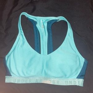 Blue Under Armour Sports Bra - Size Small w/ removable pads